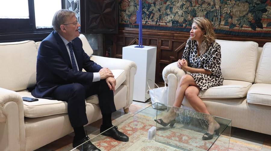 Ximo Puig, presidente de la Generalitat Valenciana; y Raquel Sánchez, ministra de Transportes, Movilidad y Agenda Urbana.