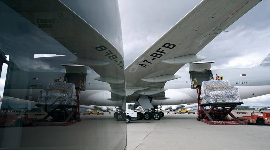 Los aeropuertos españoles registraron más de 95.490 toneladas en febrero.