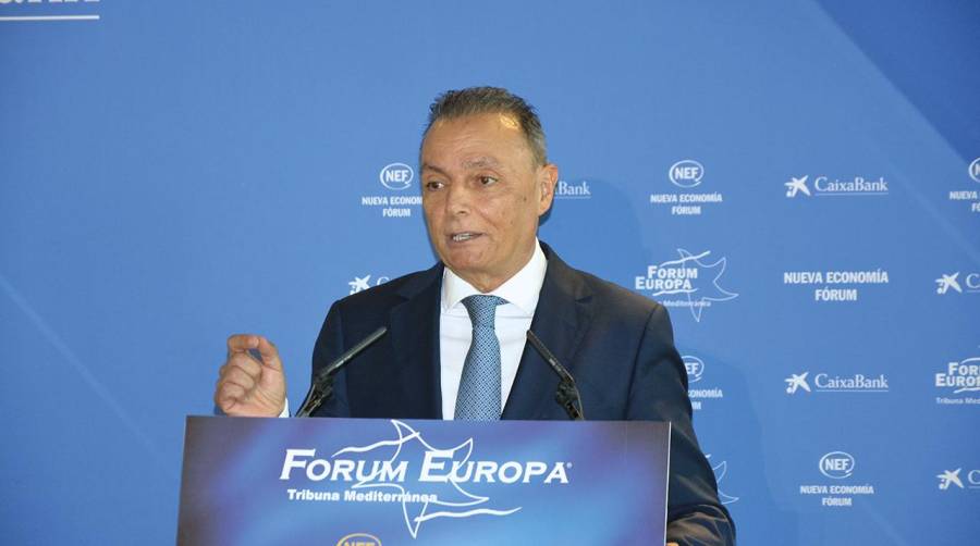 Salvador Navarro, presidente de la CEV, durante la celebración esta mañana de una nueva edición de Fórum Europa. Foto: Raúl Tárrega.