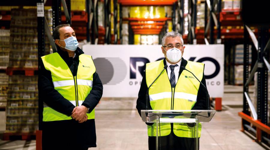 Abel Royo, director general de Transportes Royo, y José Ángel Lacalzada, consejero de Desarrollo Autonómico de La Rioja.