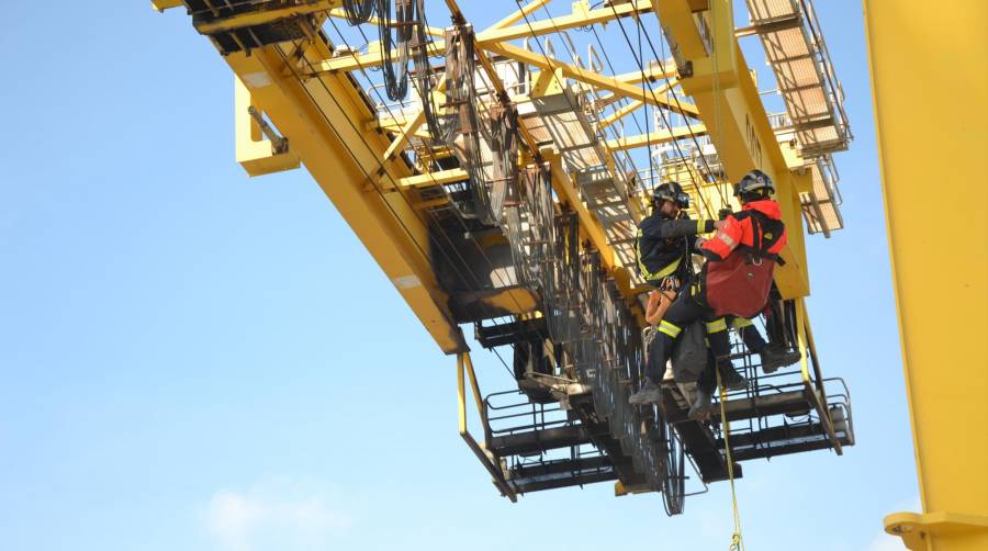 APM Terminals, sede del concurso de rescate de Bomberos de Barcelona