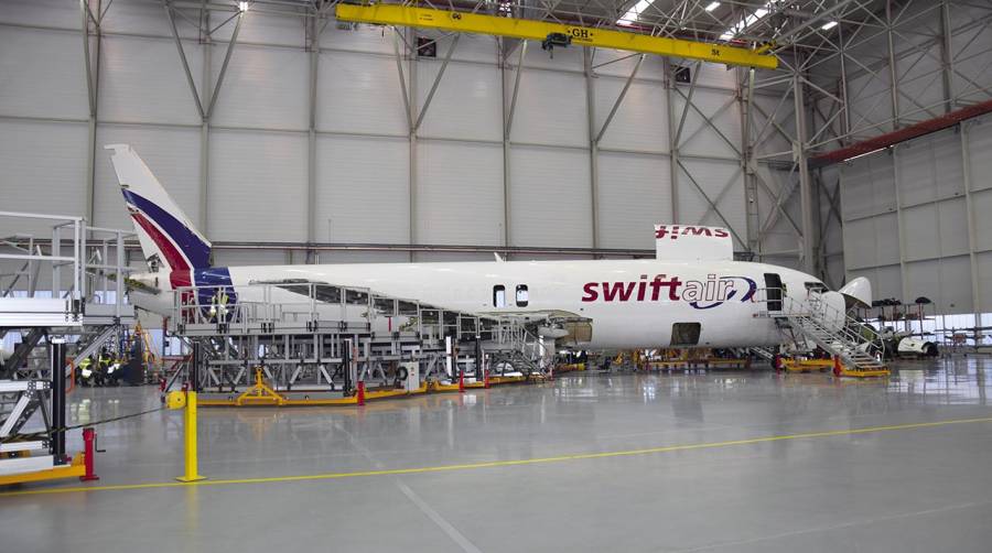 Swiftair da un nuevo salto cualitativo en su apuesta por la carga con su hangar de Barajas