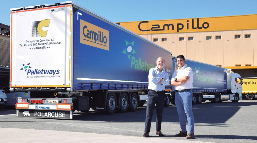 Campillo recibe su primer duotráiler para las rutas entre Valencia y Zaragoza de Palletways