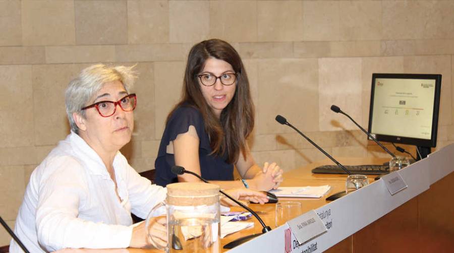 La directora financiera de Cimalsa, Fina Jarque, y la consultora del Institut Cerd&agrave;, Jessica Civil.