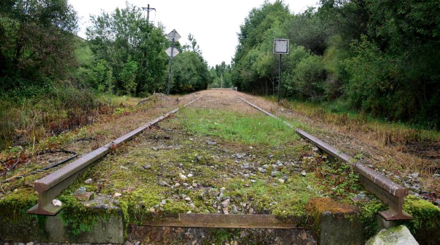 Corte de la vía justo a la entrada del túnel de Somosierra, en la cara norte. Foto M.J.