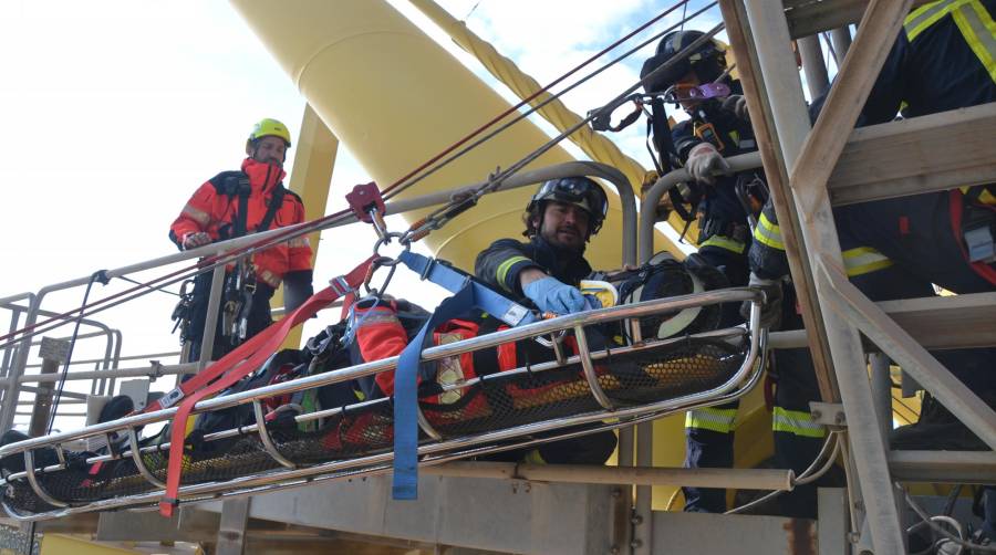 APM Terminals, sede del concurso de rescate de Bomberos de Barcelona