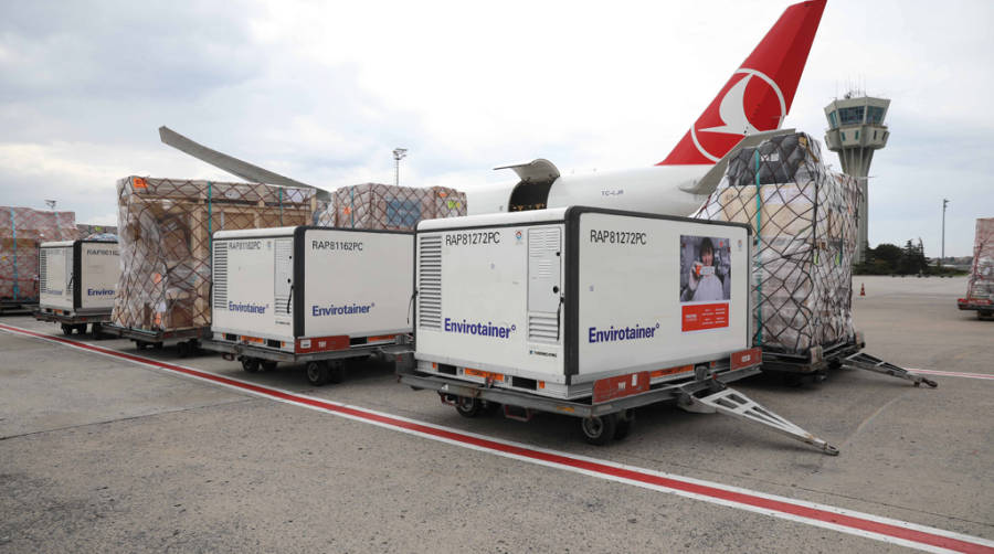 Turkish Cargo aprovecha su puente a&eacute;reo intercontinental para el transporte de vacunas de Covid-19