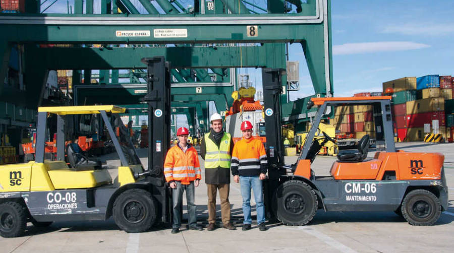 MSC Terminal Valencia reacondiciona diez de sus carretillas e incrementa la seguridad laboral