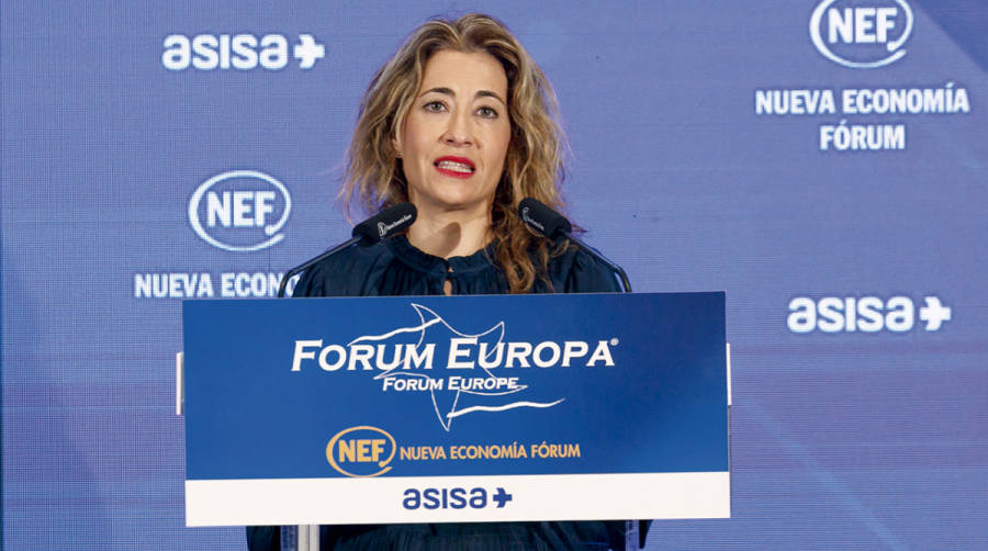 Raquel S&aacute;nchez, ministra del MITMA, ayer en Forum Europa.