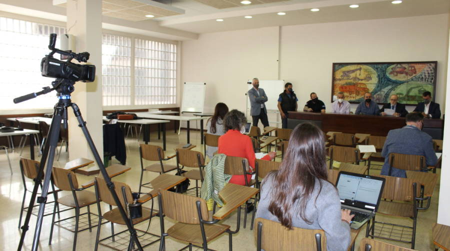 Los transportistas comunicaron su voluntad de movilizaci&oacute;n en rueda de prensa el 21 de mayo. Foto A.Tejera.