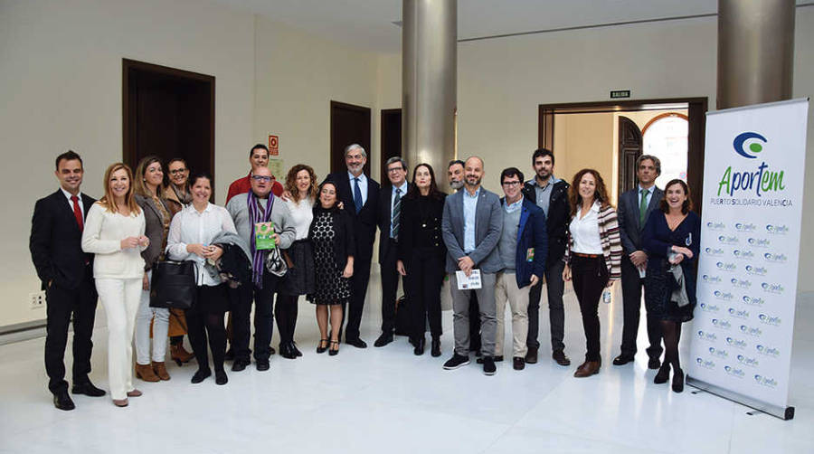 Representantes de Aportem, ayer en la presentaci&oacute;n oficial de la Asociaci&oacute;n. Foto Alba Garc&iacute;a.