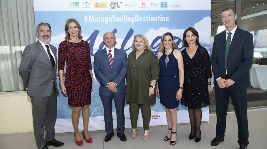 Representantes de la delegaci&oacute;n malague&ntilde;a en el evento celebrado en Miami.