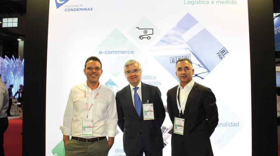 Eduard Coves, director general de Geever, Jordi Archs, consejero delegado de Holding Condeminas, y Pere Roca, director general de Districenter.