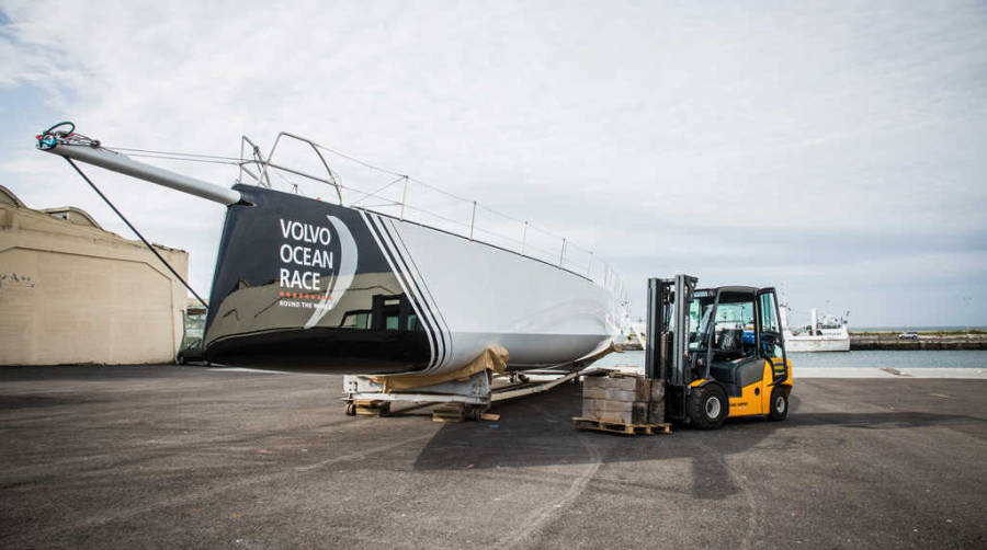 Las carretillas de Jungheinrich dan la vuelta al mundo de la mano de la Volvo Ocean Race