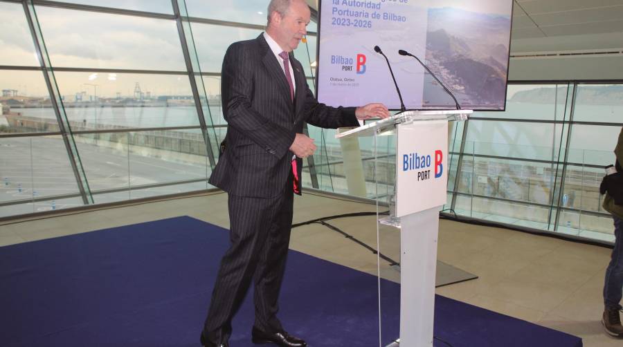 El presidente de la AP de Bilbao, en la presentación del Plan Estratégico el pasado marzo. Foto J.P.