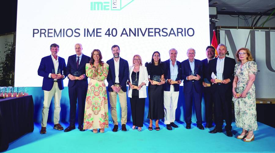 Galardonados en el acto de celebración del aniversario del IME.