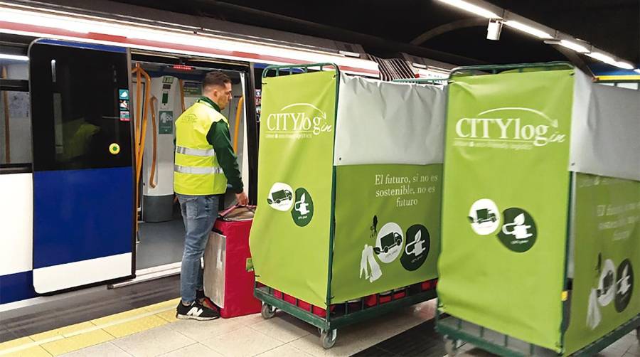 El proyecto piloto usa Metro de Madrid para la distribución de mercancías en la ciudad.