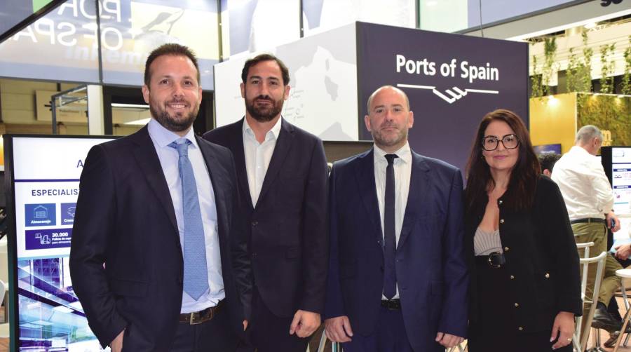 Henry Heinisuo (Aduanas), Javier Nieves (CEO), Diego Gaitán (Málaga), Patricia Chávez (Algeciras). Foto B.C.