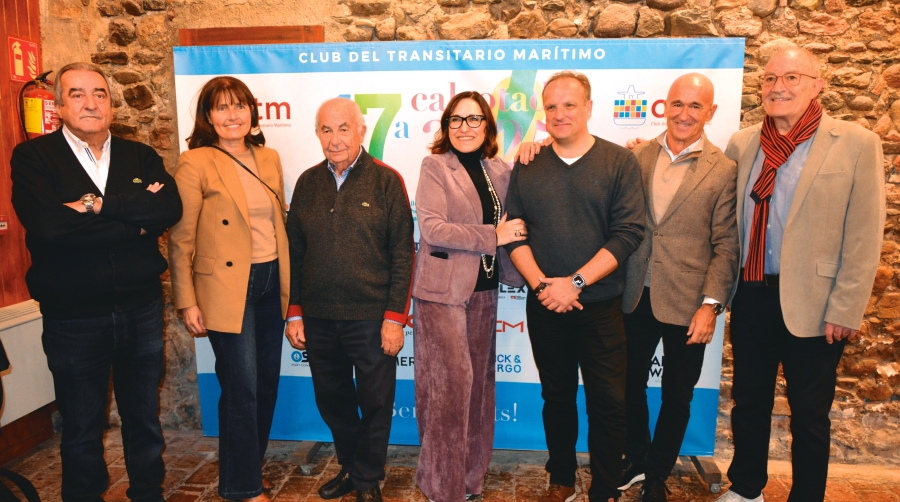 Junta del Club del Transitario Marítimo: Emili Sanz, Nuria Rubí, Jesús Revilla, Lydia Díaz, Michael Corell, Xavi Casas y Jaume Altisent. Foto J.C.P.