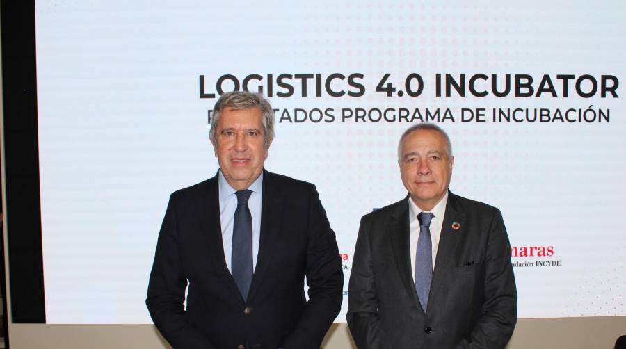 Javier Collado, director general de la Fundación Incyde, y Pere Navarro, delegado especial del Estado en el Consorci de la Zona Franca de Barcelona. Foto M.V.