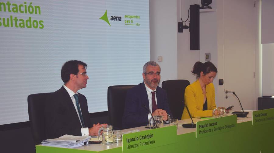 Presentación esta mañana de los resultados de Aena en 2023. Foto M.J.