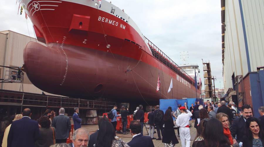 La botadura del “Bermeo NM” acredita la visión de futuro e innovación de Astilleros de Murueta