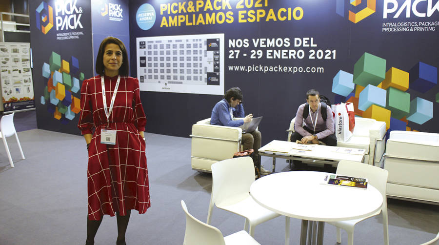 Marina Uceda, directora de Pick&amp;Pack, afirma que la segunda edici&oacute;n de la feria ser&aacute; en enero de 2021 . Foto A. Tejera.