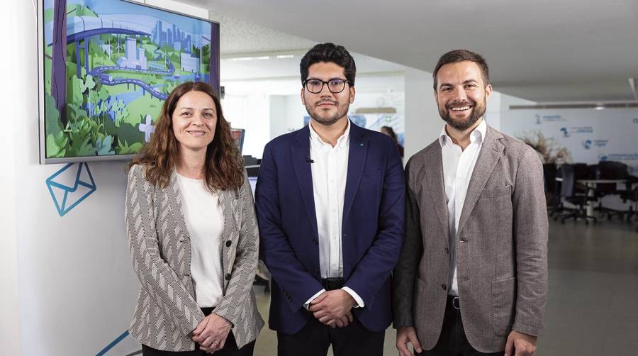 De izquierda a derecha: Sonia Guerra, manager, Central Teleservice de Chep; Christian Carrasco, director, Asset Productivity Process Transformation en Brambles; y Alfonso Martin, director Asset Productivity Solutions Europe de Chep.