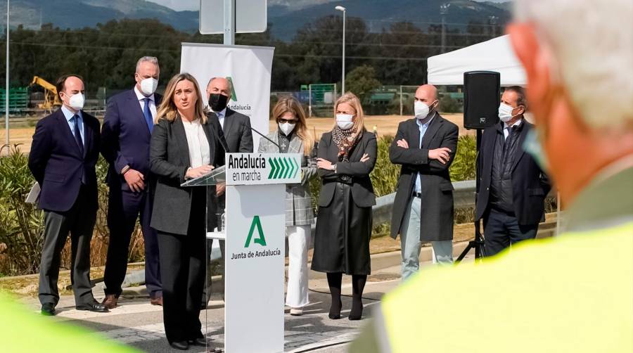 Marifrán Carazo, consejera de Fomento, Infraestructuras y Ordenación del Territorio de Andalucía, durante su intervención.