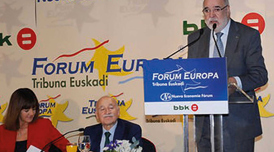 Jes&uacute;s Loza, delegado del Gobierno en el Pa&iacute;s Vasco, en el Forum Europa.