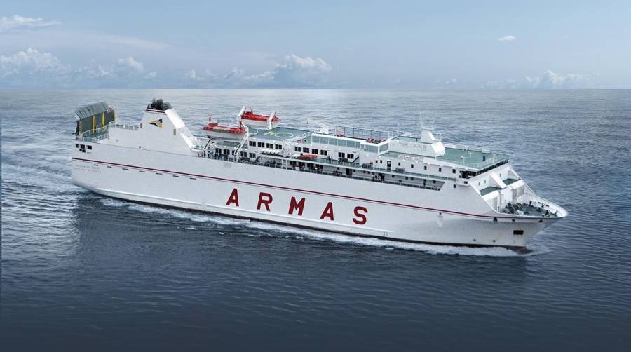 El ferry “Volcán de Tauce” sustituye al “Volcán de Taburiente” en la línea.