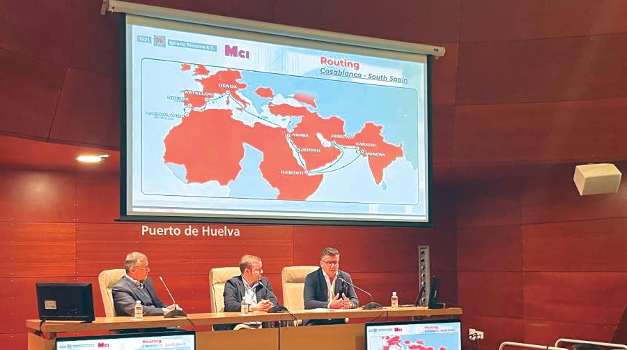 El Puerto de Huelva amplía su conectividad con nuevos destinos al Mediterráneo y Oriente Medio