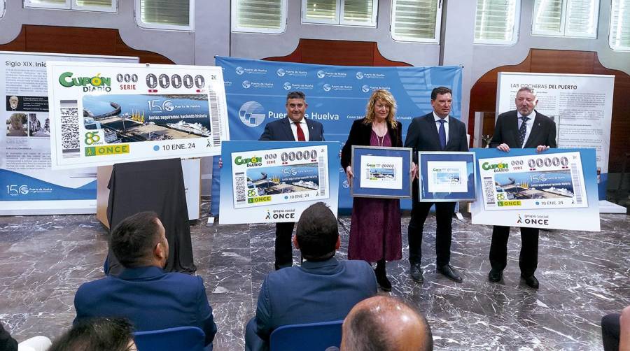 La ONCE celebra el 150 aniversario del Puerto de Huelva en su cupón