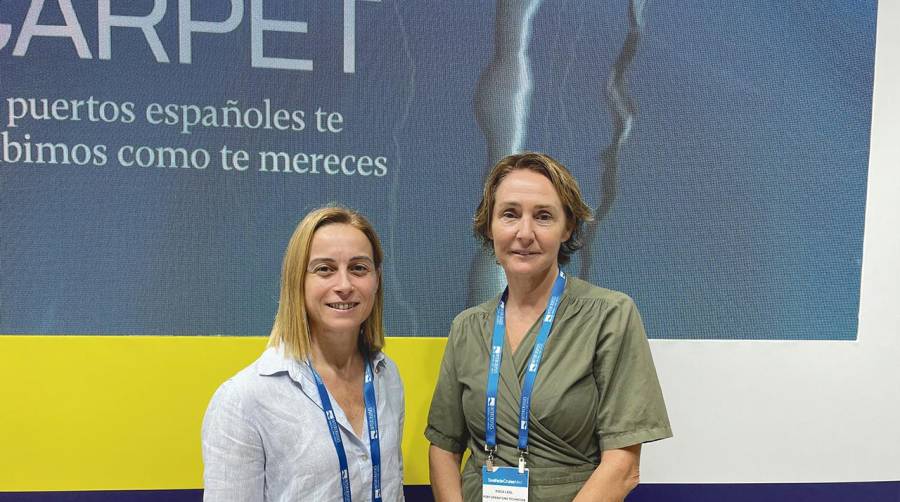 Eva González Alonso , jefa del Departamento de Operaciones y Servicios Portuarios y Francisca Leal Albons, Marketing y Commercial- Cruises de Ports de Balears. Foto E.M.