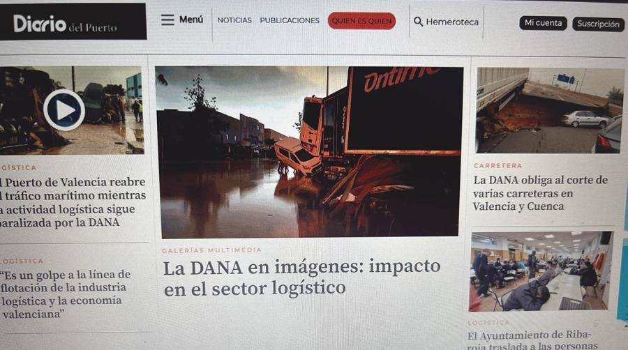 La DANA impide la distribución de Diario del Puerto en Barcelona