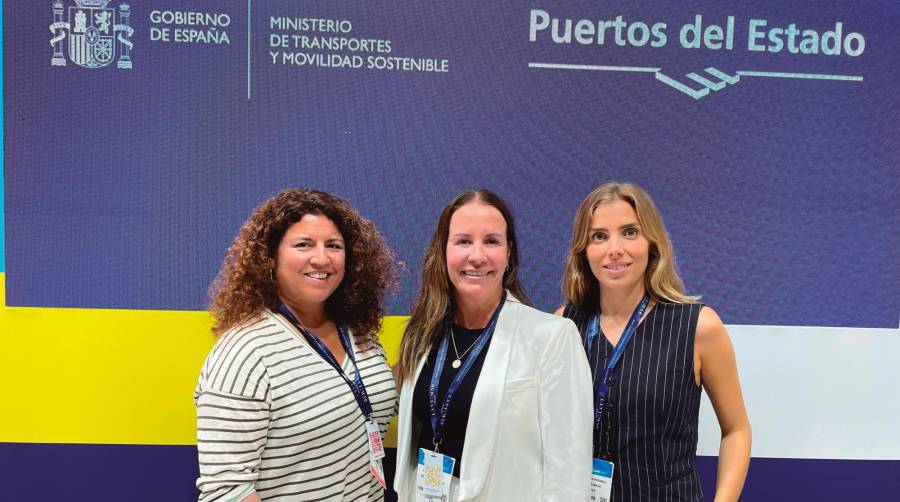 De izquierda a derecha, Eugenia Mendoza, Cruise Operator Manager; Beatriz Orejudo, Managing Director; y María Sennacheribbo, OPS Department, de Lantimar. Foto E.M.