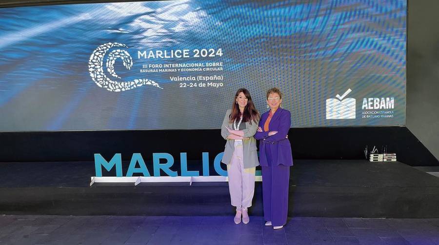 Carolina Navarro, directora de Puerto-Ciudad, Cruceros y Movilidad de la Fundación Valenciaport junto a Francesca Antonelli, responsable de Marketing y Cruceros de Valenciaport.