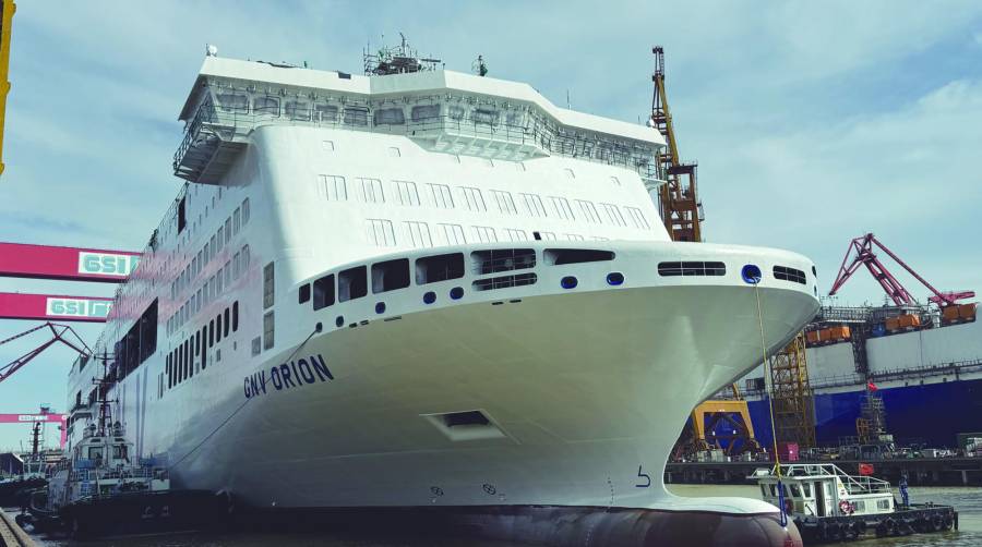 El nuevo buque, “GNV Orion”, fue sometido a una botadura de prueba en el astillero chino de Guangzhou Shipyard International.