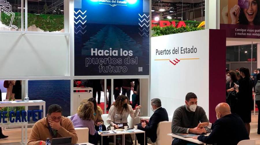 Stand de Puertos del Estado en Fitur.