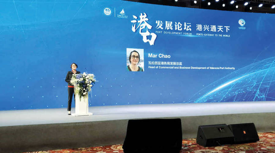 Mar Chao, directora comercial de la APV, durante su participaci&oacute;n en el foro.