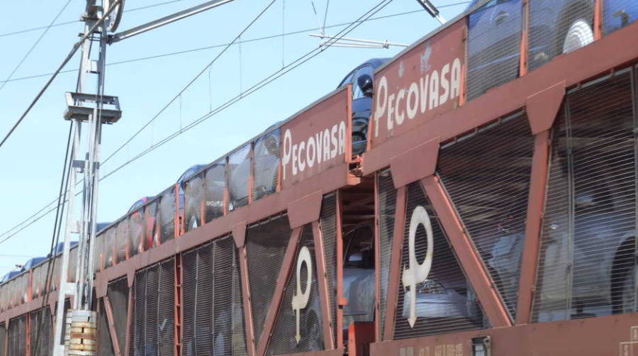 Pecovasa est&aacute; especializada en el transporte ferroviario de veh&iacute;culos.