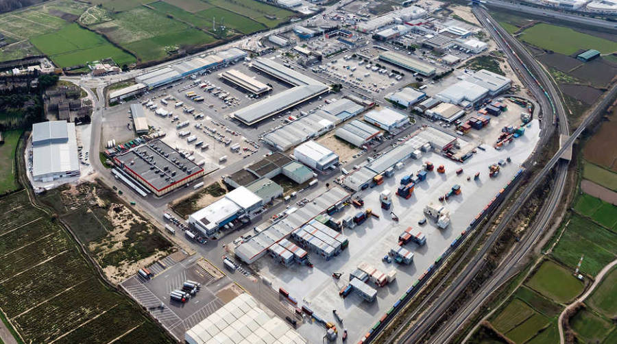 Vista a&eacute;rea de la Terminal Mar&iacute;tima de Zaragoza