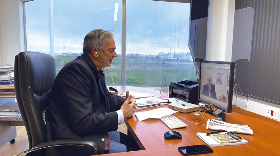 Paco Prado, director general de Grupo Diario, ayer durante su intervenci&oacute;n en el 1er Networking Log&iacute;stico Diario del Puerto.