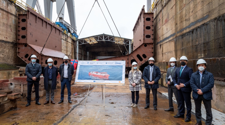 Ceremonia de puesta de quilla del primer buque para bunkering construido en Espa&ntilde;a.