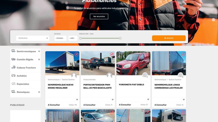 La nueva web incorpora una serie de herramientas para agilizar la venta de vehículos industriales.