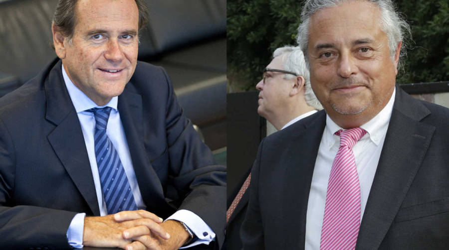 Sixte Cambra, vocal de Cimalsa y ex presidente del Puerto de Barcelona, y Enric Tic&oacute;, presidente y consejero delegado de la compa&ntilde;&iacute;a.