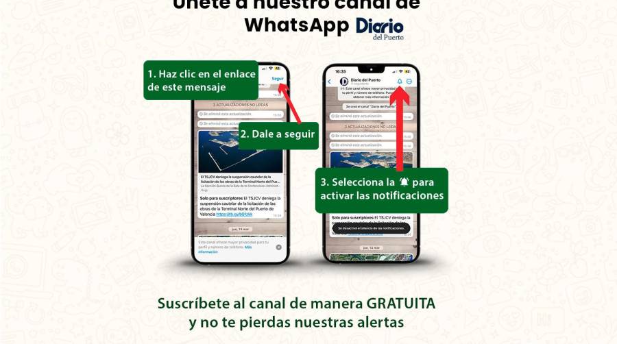 Crece el número de seguidores del canal WhatsApp para alertas de Diario del Puerto