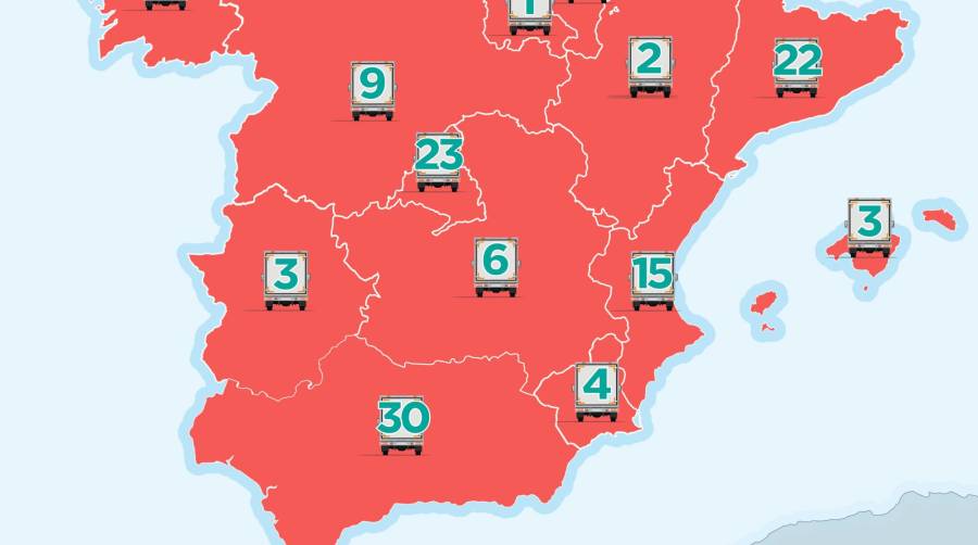 De las 17 comunidades autónomas, solo se han iniciado proyectos de ZBE en 3 de ellas, aunque la mayoría ya está estudiando cómo implementarlas. Infografía J.A Sánchez